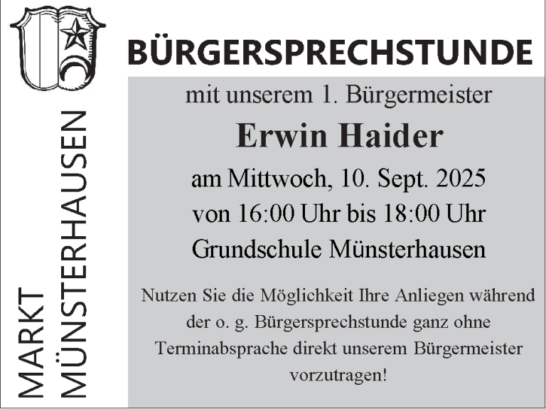 Bürgersprechstunde Münsterhausen